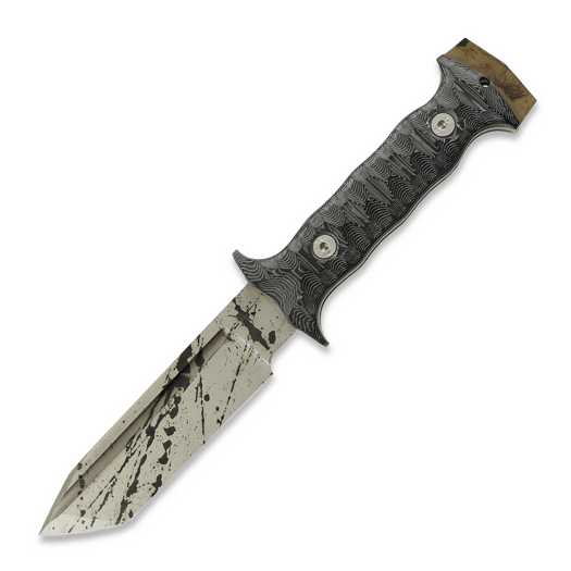 Wander Tactical Centuria Pilot Tanto, Black Micarta, Black Blood