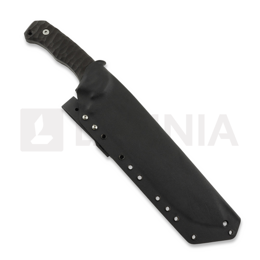 Wander Tactical Godfather peilis, raw finish, black handle