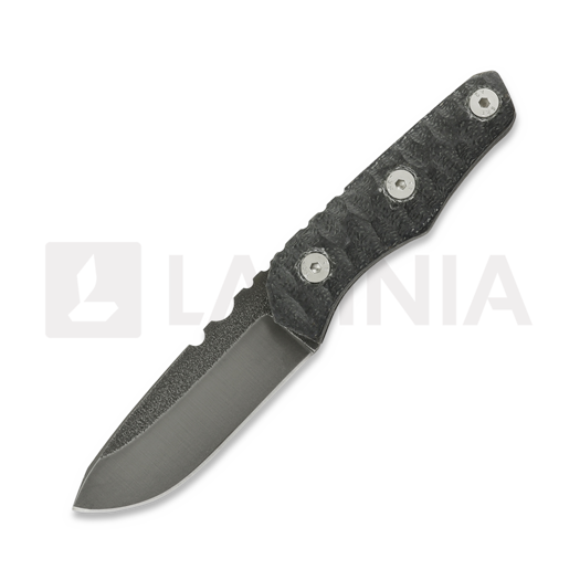 Wander Tactical Scrambler veitsi, Raw finish, black handle