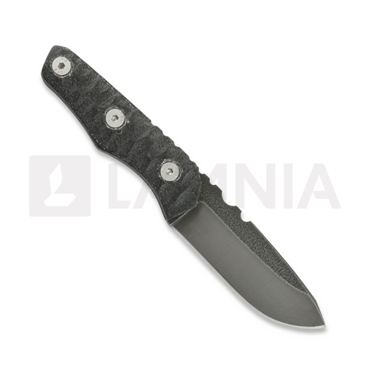 Wander Tactical Scrambler veitsi, Raw finish, black handle