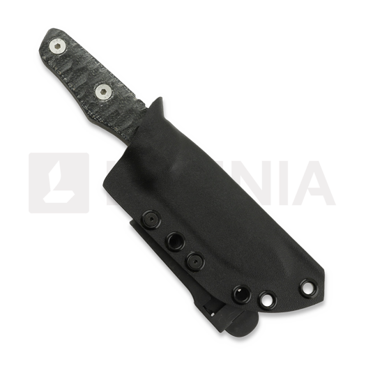 Wander Tactical Scrambler veitsi, Raw finish, black handle