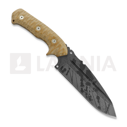 Wander Tactical Smilodon kniv, black blood, brown handle