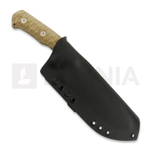 Wander Tactical Smilodon kniv, black blood, brown handle
