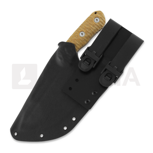Wander Tactical Tryceratops XL overlevelseskniv, natural micarta