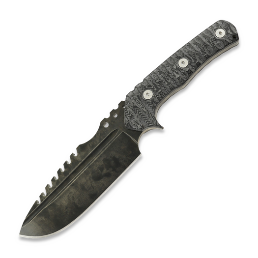 Wander Tactical Uro Saw, Black Micarta, Marble Finish
