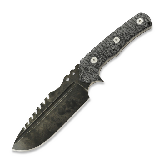 Wander Tactical Uro Saw, Black Micarta, Marble Finish