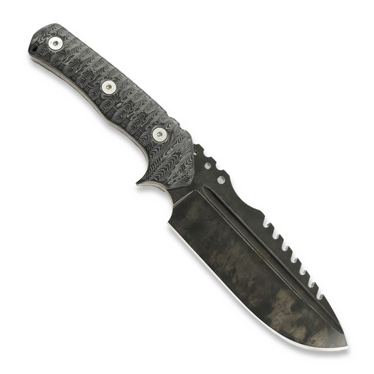 Wander Tactical Uro Saw, Black Micarta, Marble Finish