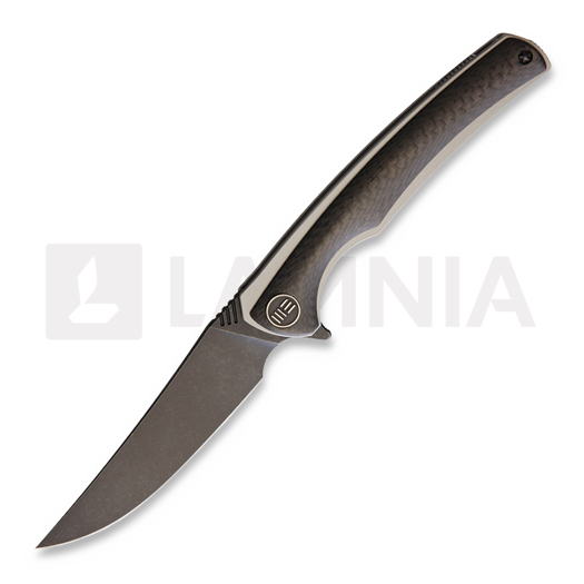 We Knife 704 Carbon Fiber sulankstomas peilis, black stonewash 704CFBS