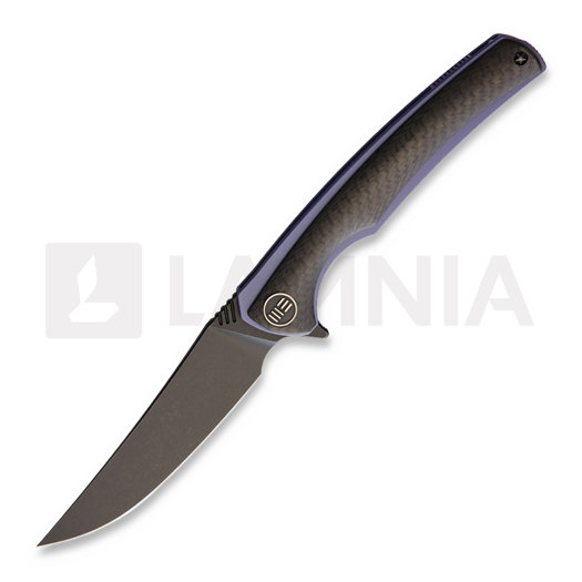 We Knife 704 Carbon Fiber kääntöveitsi, black stonewash 704CFBS