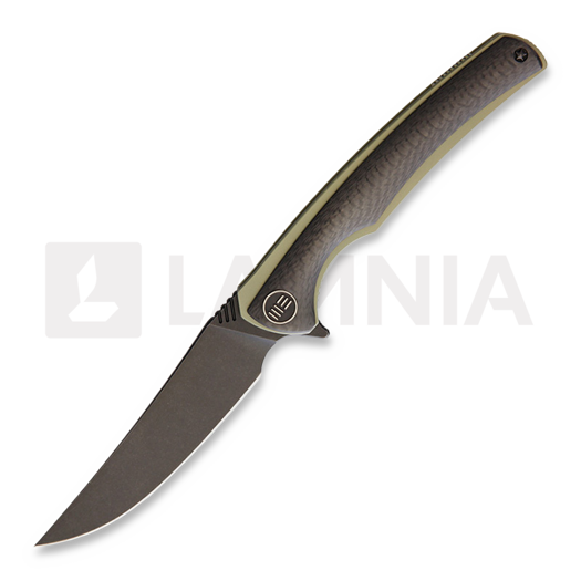 We Knife 704 Carbon Fiber kääntöveitsi, black stonewash 704CFBS