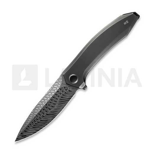 We Knife Acuminal Damasteel, Polished Gray Titanium WE23070-DS1