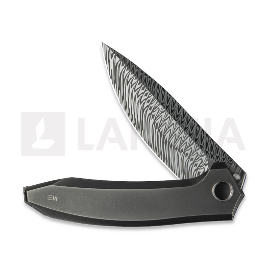 We Knife Acuminal Damasteel, Polished Gray Titanium WE23070-DS1
