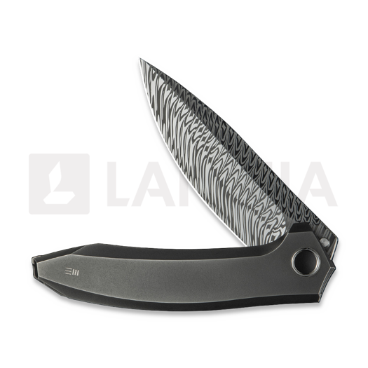 We Knife Acuminal Damasteel, Polished Gray Titanium WE23070-DS1