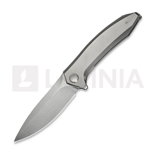 We Knife Acuminal, Polished Bead Blast Titanium, Satin WE23070-2