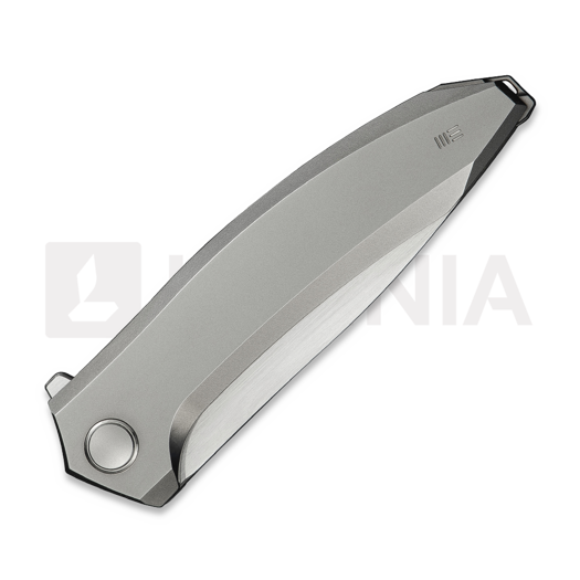 We Knife Acuminal, Polished Bead Blast Titanium, Satin WE23070-2