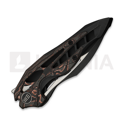 We Knife Arrakis, Black Titanium & Copper Foil CF, Black SW/Satin 906CF-E