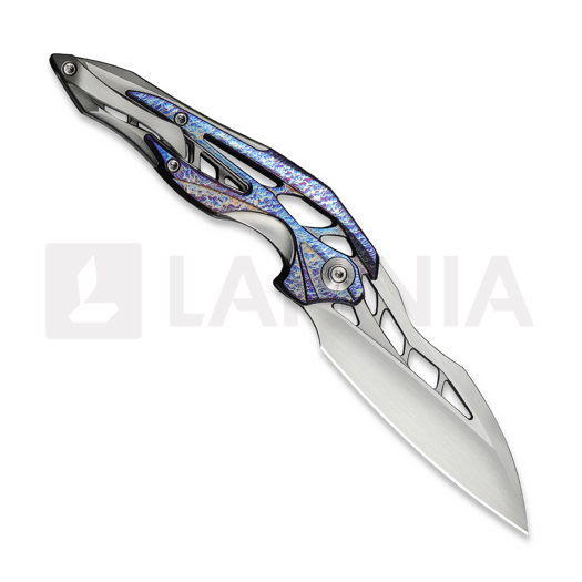 We Knife Arrakis, Gray & Flamed Titanium, Hand Rubbed Satin 906K