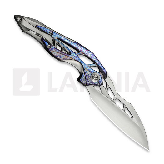 We Knife Arrakis, Gray & Flamed Titanium, Hand Rubbed Satin 906K