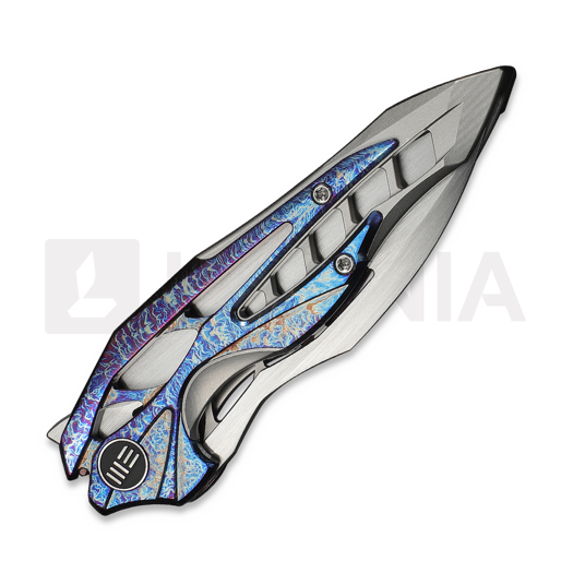 We Knife Arrakis, Gray & Flamed Titanium, Hand Rubbed Satin 906K