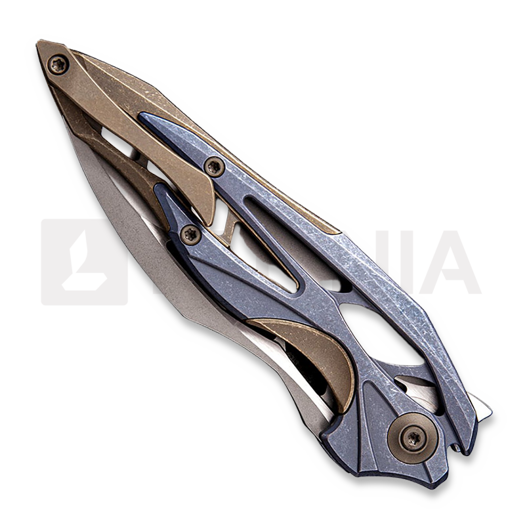 Zavírací nůž We Knife Arrakis Titanium, blue/brown 906E