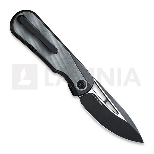 We Knife Baloo Black Titanium sulankstomas peilis, gray G10 21033-1