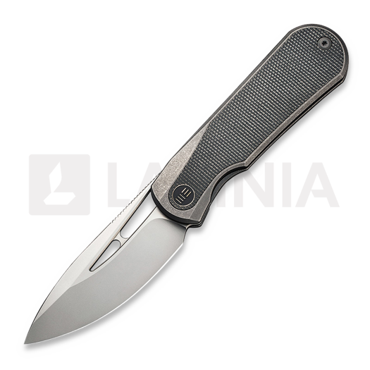 We Knife Baloo Gray Titanium 접이식 나이프, Dark Green Micarta 21033-4
