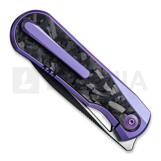 We Knife Baloo Purple Titanium sulankstomas peilis, Shredded Crabon 21033-3