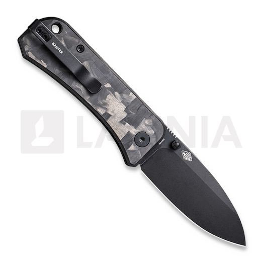 We Knife Banter 折叠刀, marble carbon fiber 2004H