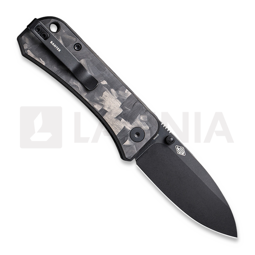 We Knife Banter 折叠刀, marble carbon fiber 2004H