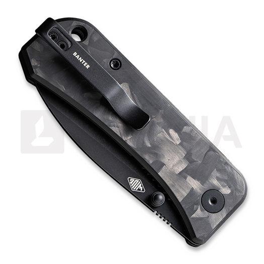 We Knife Banter 折叠刀, marble carbon fiber 2004H