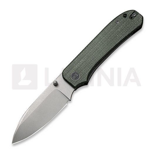 We Knife Big Banter Green Canvas Micarta kääntöveitsi WE21045-2
