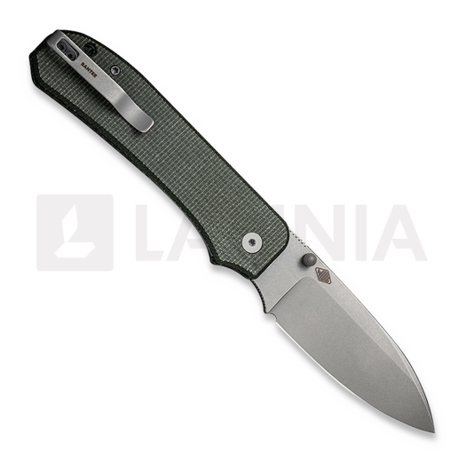 Складной нож We Knife Big Banter Green Canvas Micarta WE21045-2