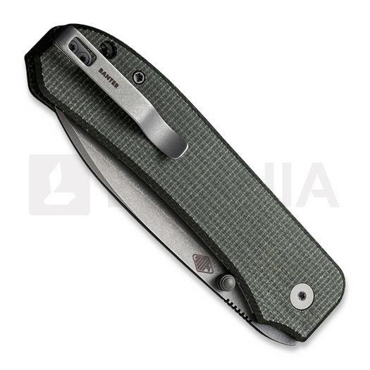 Couteau pliant We Knife Big Banter Green Canvas Micarta WE21045-2