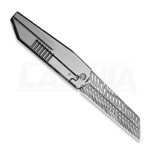 We Knife Collinear Damasteel folding knife, Polished Bead Blasted/Satin Titanium WE22034D-DS1