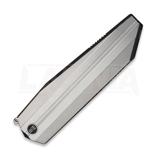 We Knife Collinear Damasteel folding knife, Polished Bead Blasted/Satin Titanium WE22034D-DS1