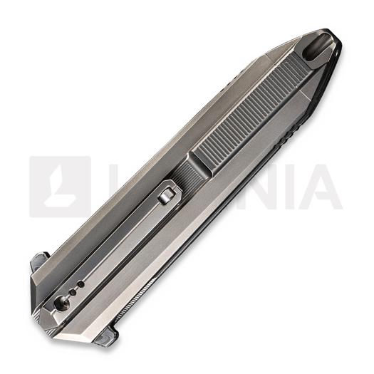 We Knife Diatomic Damasteel, Polished Bead Blasted Titanium WE22032-DS1