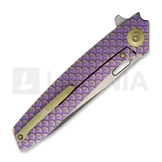 We Knife Dragon Scale Framelock Purple k&auml;&auml;nt&ouml;veitsi 604G