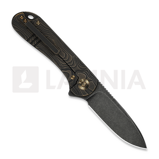 Coltello pieghevole We Knife Elementum, Bronze Titanium, Black Stonewash WE18062XA-3