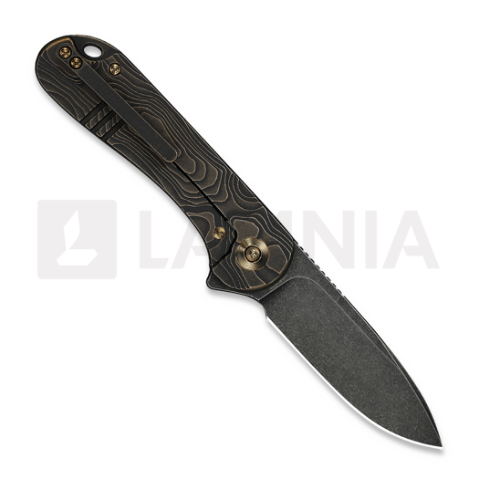 Coltello pieghevole We Knife Elementum, Bronze Titanium, Black Stonewash WE18062XA-3