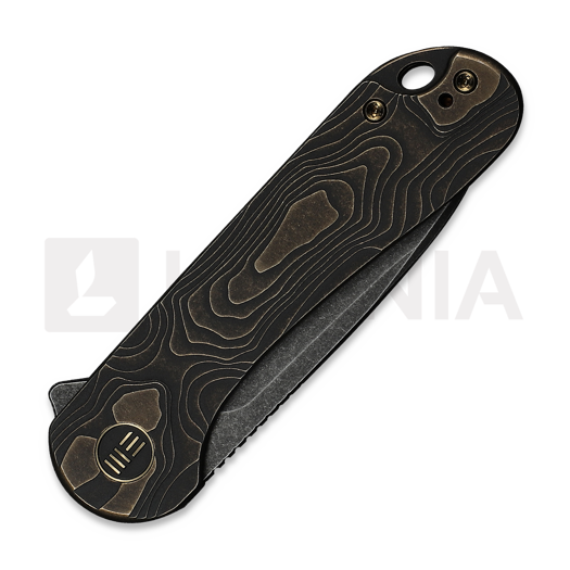 Coltello pieghevole We Knife Elementum, Bronze Titanium, Black Stonewash WE18062XA-3