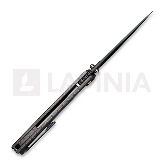 We Knife Evoke Tiger Stripe Titanium Taschenmesser, black stonewash WE21046-4