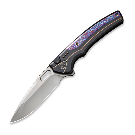 We Knife Exciton, Black Titanium, Flamed, Silver Bead Blast WE22038A-6