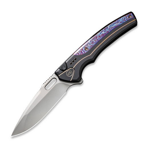 We Knife Exciton, Black Titanium, Flamed, Silver Bead Blast WE22038A-6