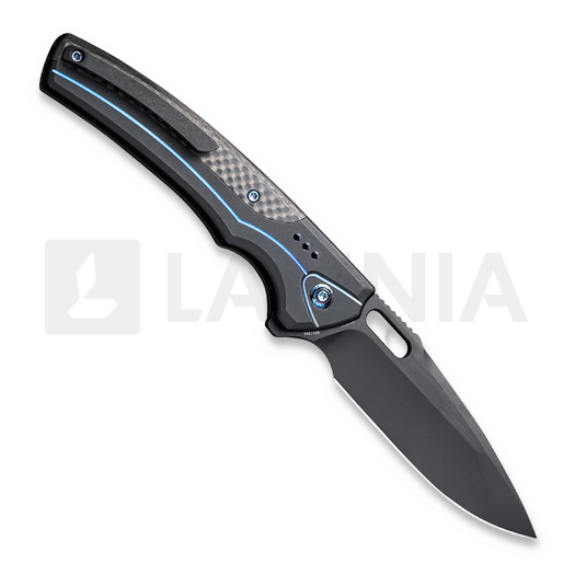 We Knife Exciton, Black Titanium, Twill CF, Black Stonewash WE22038A-2