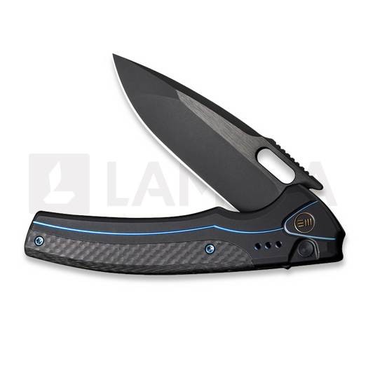 We Knife Exciton, Black Titanium, Twill CF, Black Stonewash WE22038A-2
