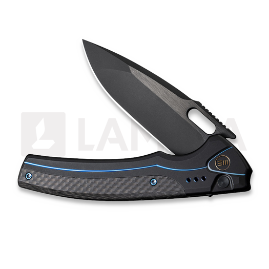 We Knife Exciton, Black Titanium, Twill CF, Black Stonewash WE22038A-2