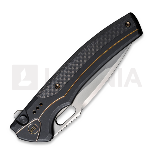 We Knife Exciton, Black Titanium, Twill CF, Silver BB WE22038A-1