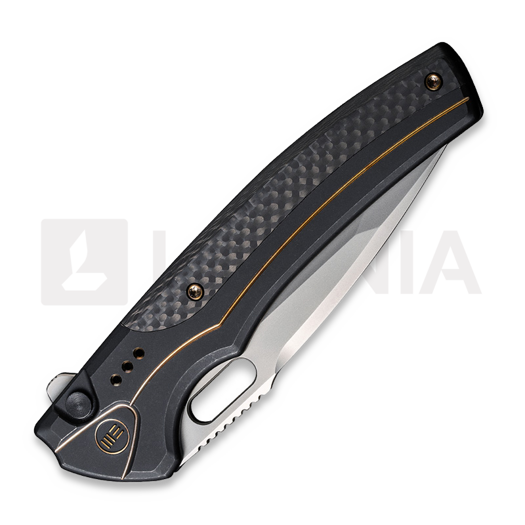 We Knife Exciton, Black Titanium, Twill CF, Silver BB WE22038A-1