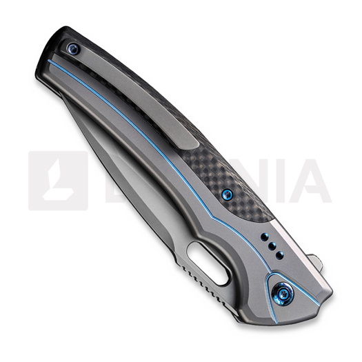 We Knife Exciton, Gray Titanium, Twill CF, Silver BB WE22038A-3