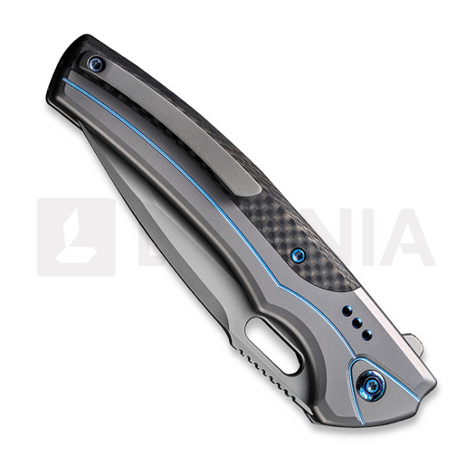 We Knife Exciton, Gray Titanium, Twill CF, Silver BB WE22038A-3